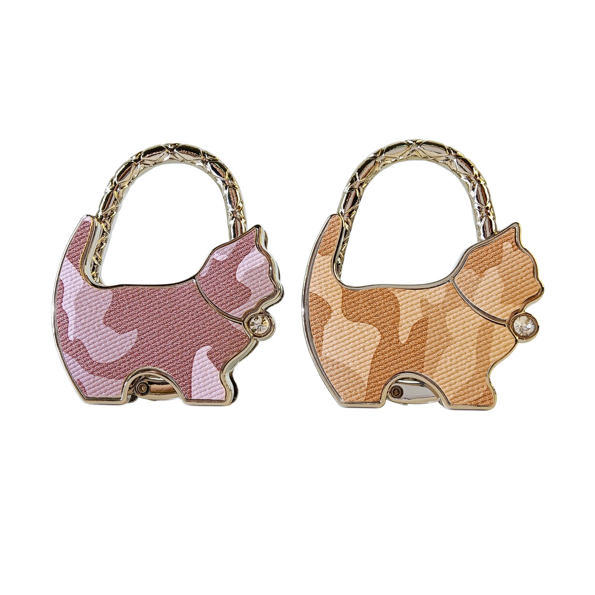 Fat Cat Bag Hook Portable Handbag Hanger For Table Accessories_voghion.com