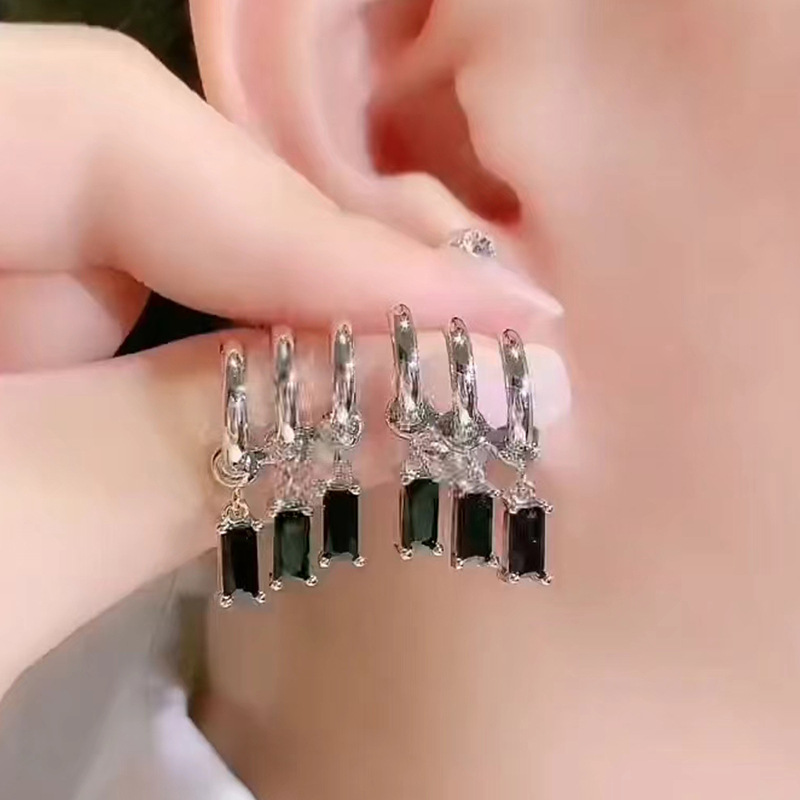 s925 silver needle Dongdaemun fashion high-grade earrings long personalized earrings fashion trendy ear jewelry wholesale