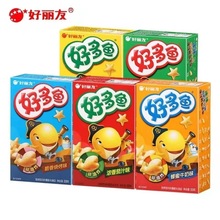 好丽友好多鱼整箱批发多口味33g6连包儿童休闲零食大礼包膨化食品