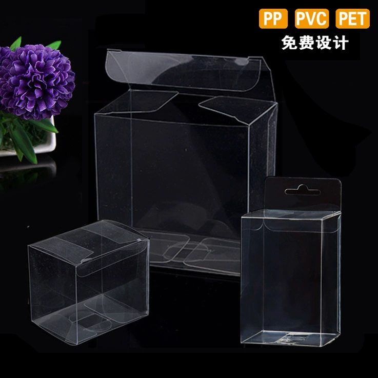 Складная прозрачная упаковочная коробка из ПВХ PP матовый саржевый пластик ПЭТ пластиковая Пластиковая Коробка крючок подарок цветная печать