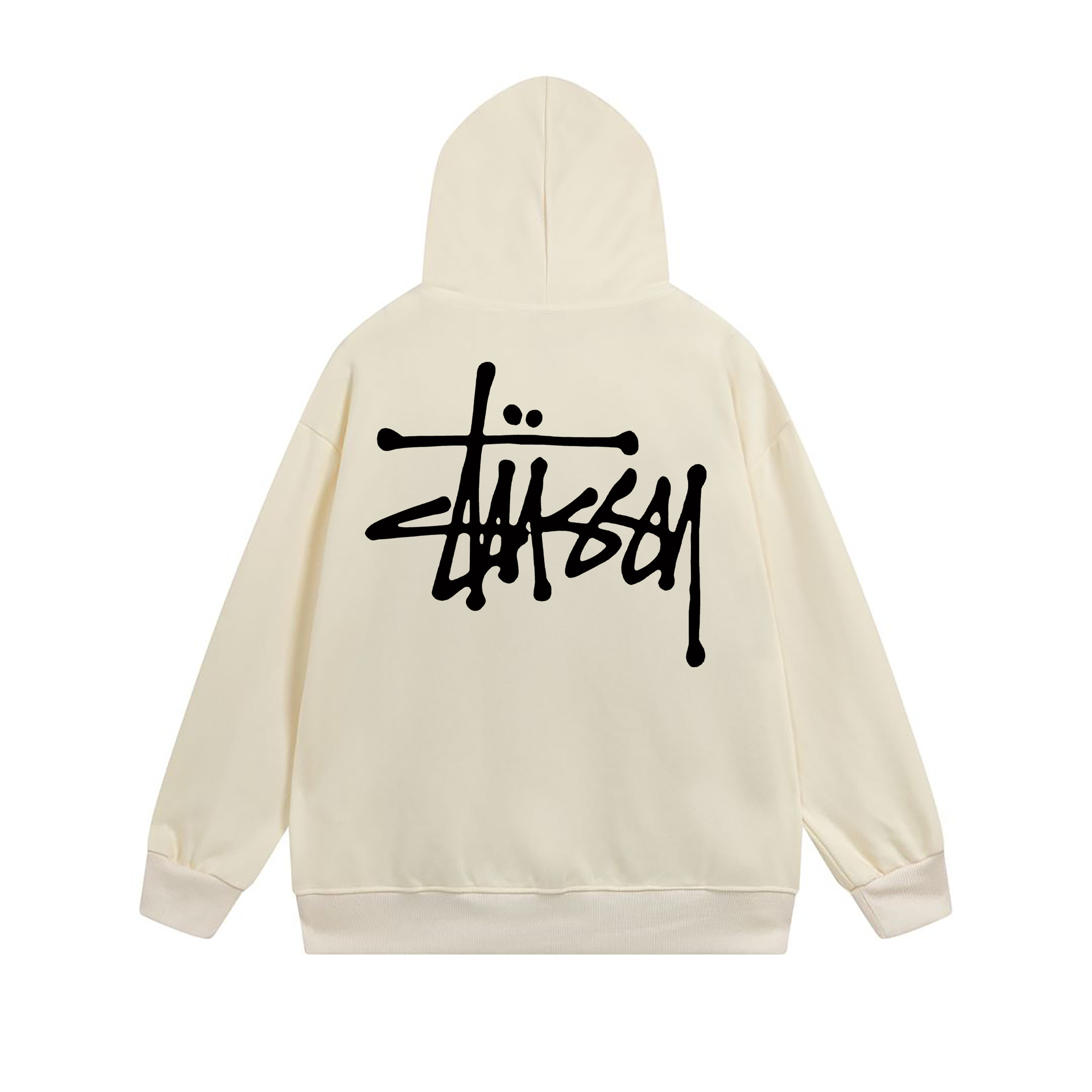 Áo nỉ có mũ trùm đầu thương hiệu cơ bản hợp thời trang xuyên biên giới Stussy Stussy dành cho nam và nữ Áo khoác chui đầu dài tay