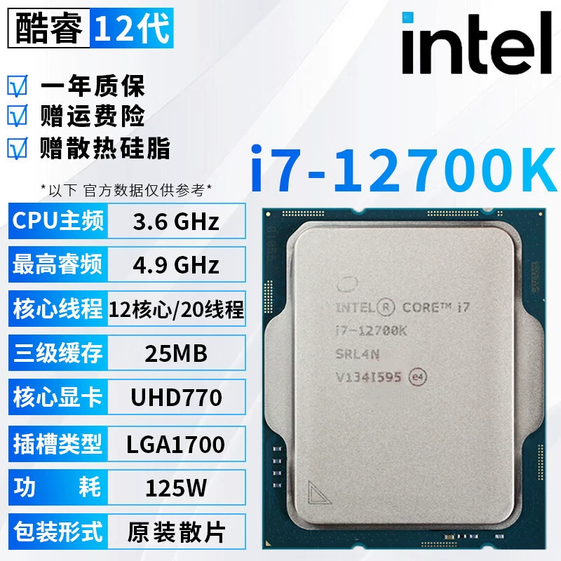 Процессоры Intel 12-го поколения Core i3/i5/i7/i9, 1700 контактов, i5 12400F