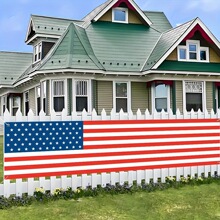 跨境定制美国户外横幅墙旗庭院装饰American Flag Banner45*200cm