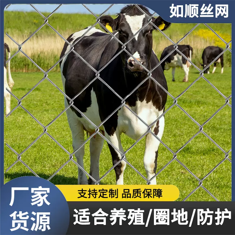 镀锌铁丝隔离防护栅栏户外浸塑农牧场圈地养殖羊驼骆驼编织勾花网