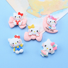 可爱卡通KT喵咪系列新款创意diy奶油胶手机壳头饰发夹树脂小配件