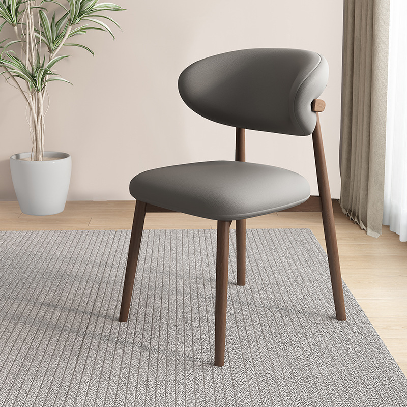 Silla de comedor de madera sólida nórdica, silla de respaldo de paquete blando, taburetes de hoteles, hoteles, casas de muestra, centro de exhibición, sillas de negociación