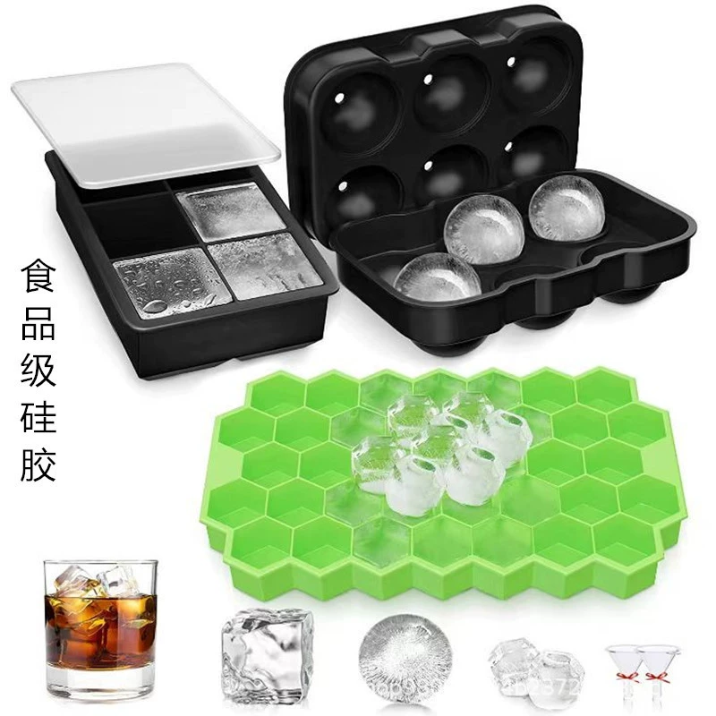 Замороженные кубики льда Форма спот творческие с крышкой домашнего виски большие кубики льда хоккей бытовой пищевой силиконовый лед