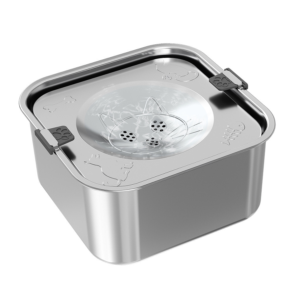 304 stainless steel dog bowl suspended bowl square floating bowl dog…