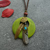 Retro ethnic accessories, pendant, necklace, sweater, ethnic style, new collection, cotton and linen