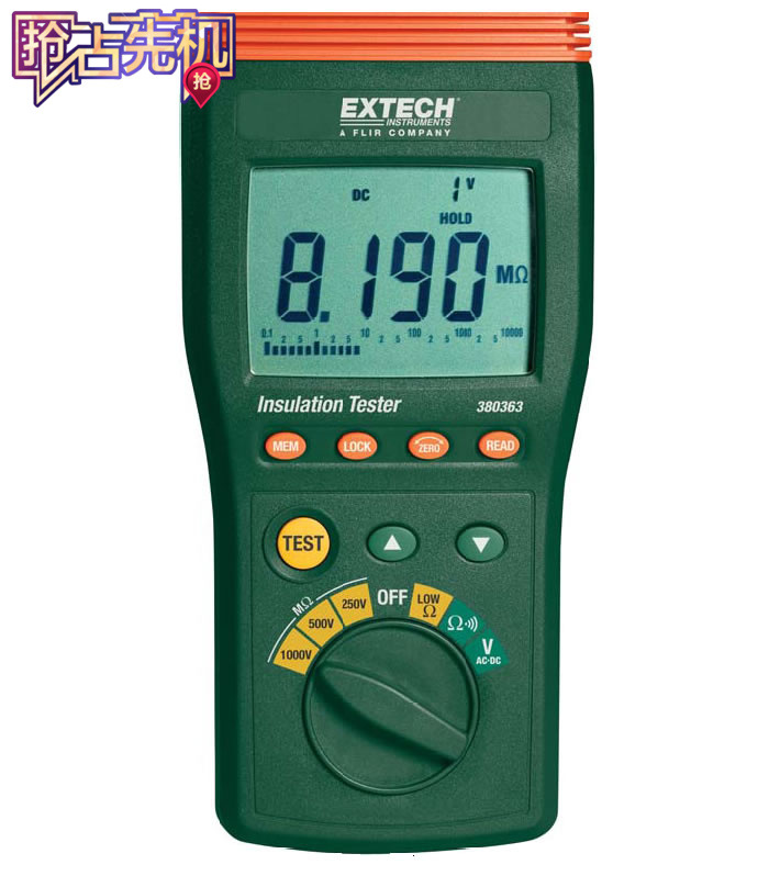 Extech 380363 数字高压绝缘测试仪/自动绝缘测量10MOhm