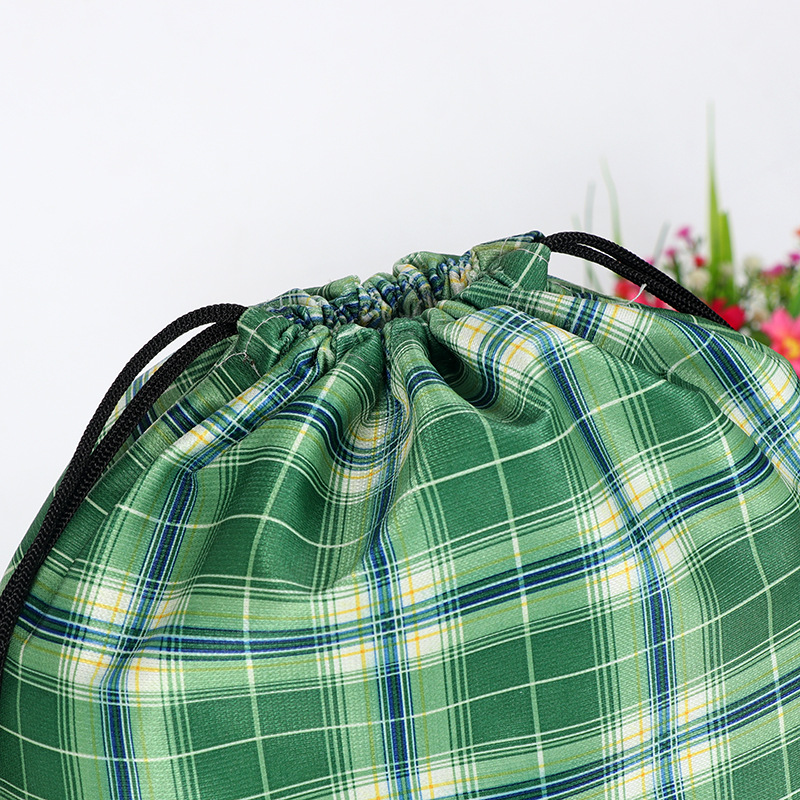 Bolsa de cordón de lona de algodón grueso al por mayor de fábrica que hace la mochila con cordón mochila bolsa de mochila con cordón de estudiante puede ser logotipo personalizado