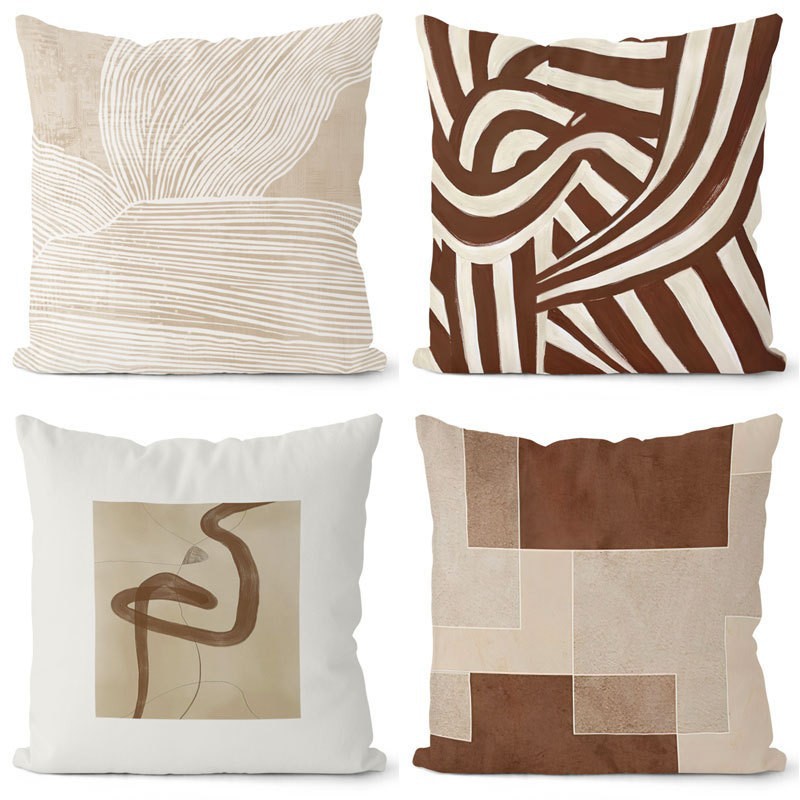 Amazon explosión almohada de impresión geométrica en blanco y negro almohada de decoración interior sofá cojín de cama almohada de cabeza image 14