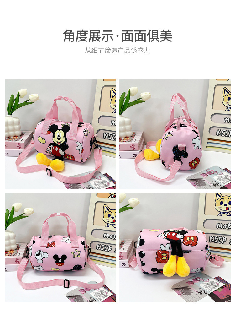 In 2024, the best-selling children's bags will feature cute Mickey Mouse-patterned bowling bags for girls, casual hand-held shoulder bags, and a unique style Application Scenario