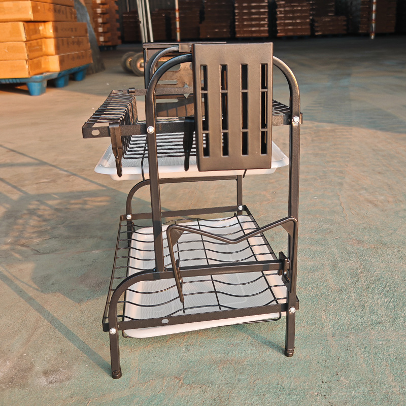 Estrictamente elegir cubiertos 45cm 55cm tablero de corte cuchillo soporte palillos jaula de almacenamiento rack de platos de doble capa estante de almacenamiento de platos grueso