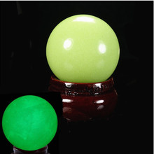 玉石夜光球夜明珠萤石发光石鹅卵石发光圆球摆件厂家直销夜光石