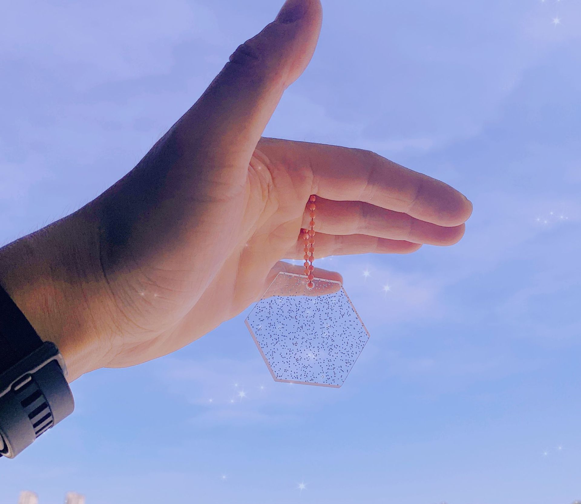 闪粉六边形50mm*2.8mm厚  + ¥0.24 