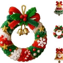 hand knitted christmas ornaments 圣诞铃铛圣诞花环圣诞树