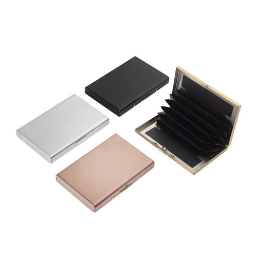 Promotional anti-theft metal card holder for men, stainless steel card holder, ultra-thin anti-degaussing, compact card box, credit card holder