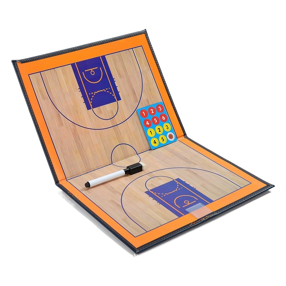 Two-fold portable basketball football coach tactical board supplies command board game training magnetic erasure foldable