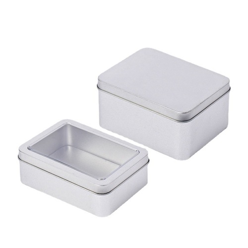 Tinplate badge packaging square tin box, nail scissors gift box, hardware crafts packaging tin box