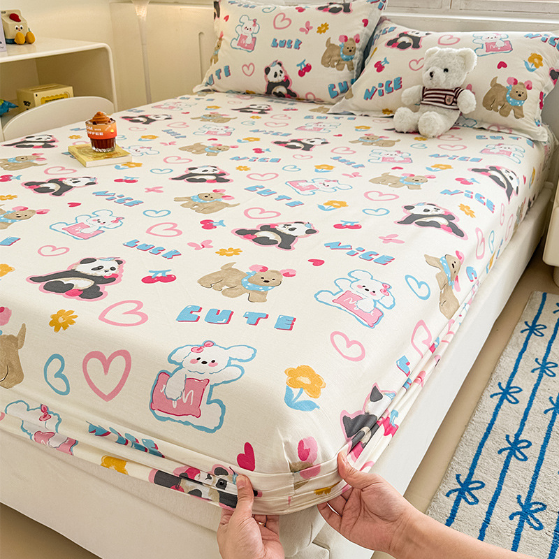 2025 nueva sábana de algodón pequeña fresca funda protectora de colchón de algodón de una sola pieza cubierta de cama para niños dormitorio 2025 nueva