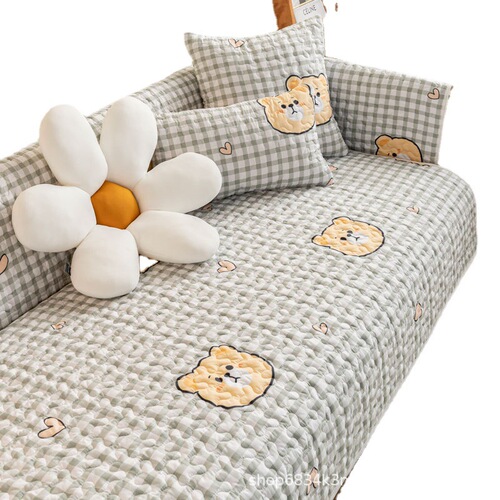 Fabric All-cotton Sofa Cushion Four Seasons Universal Anti-slip Simple Modern Pure Cotton Cover Cover Nordic Seat Pad Dropshipping