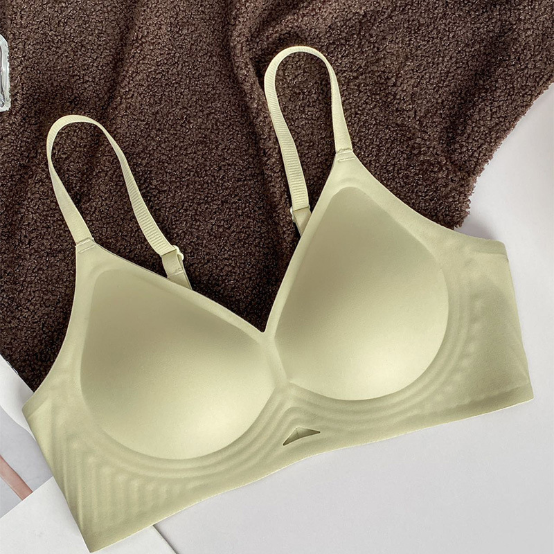 5501 ropa interior de jalea sin marcas para mujeres pechos pequeños delgados se reúnen sin anillo de acero para sostener la parte superior del pecho contra la caída del bra verano