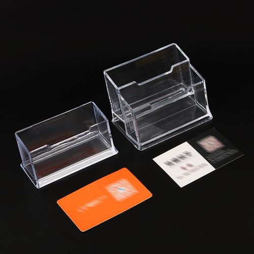 Office supplies plastic business card box creative transparent acrylic desktop storage card box business card holder stationery wholesale