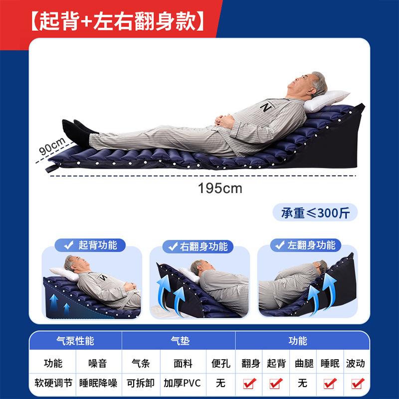 医用防褥疮气床垫 瘫痪病人老人卧床充气床垫 多功能翻身护理床垫|undefined
