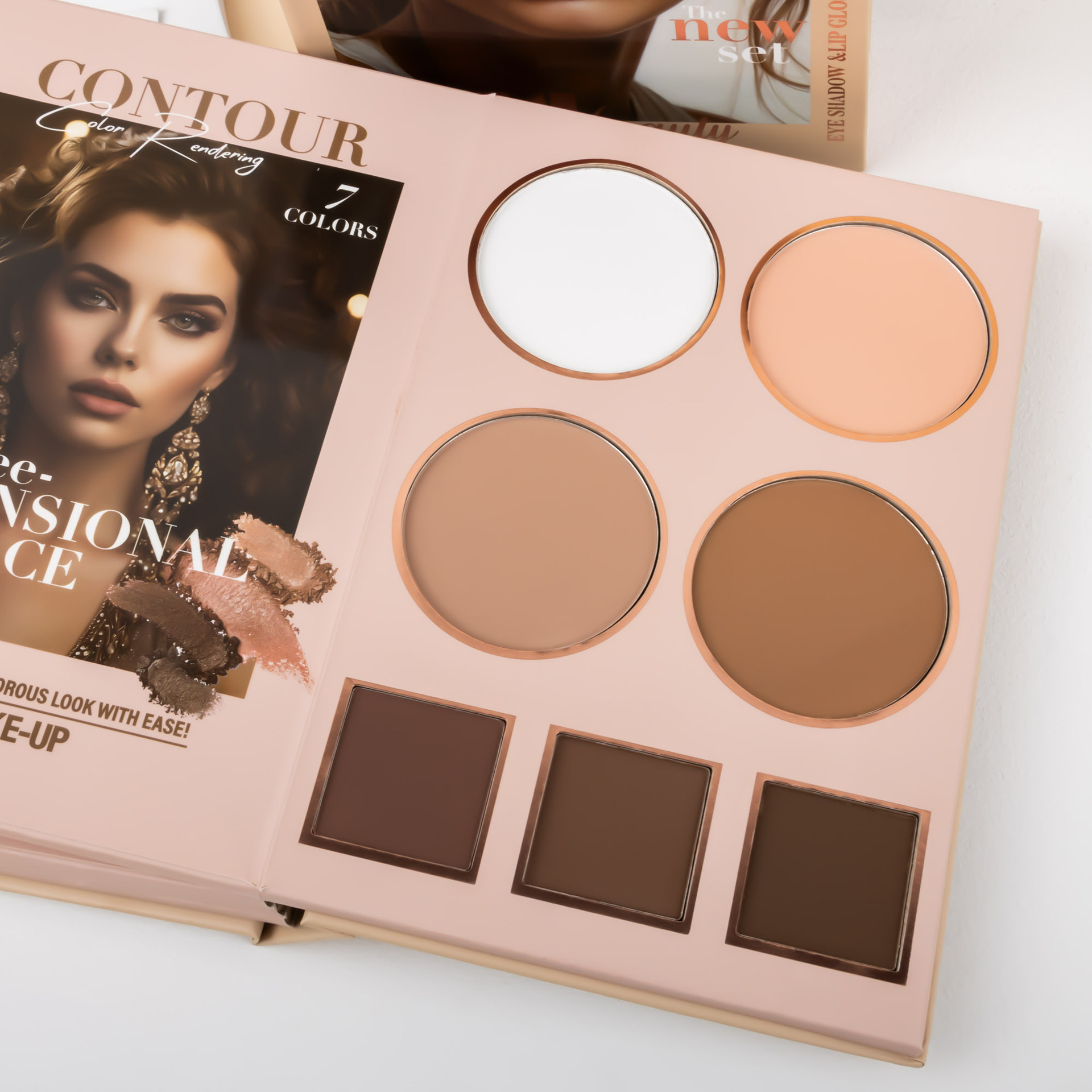 Cross-border bestseller: 67-color makeup palette, five-layer flip book eyeshadow palette, matte pearlescent blush, contour and highlight in one piece undefined