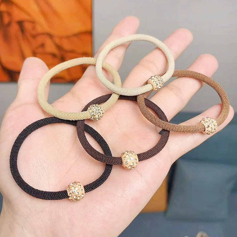 Сеульские товары из Южной Кореи, милый кожаный шнурок для волос, хвостик, аксессуар для волос, чехол, простой и элегантный дизайн