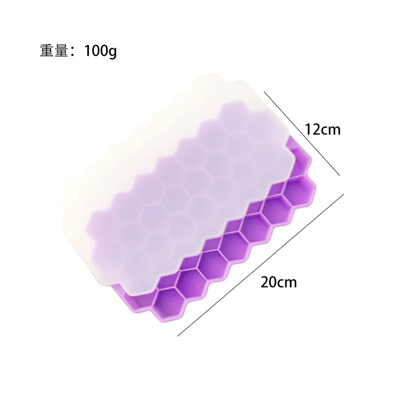 Molde de bloque de hielo congelado con cubierta de silicona rejilla de hielo fabricación de película de hielo cráneo cuadrado máquina de hielo cóctel hockey película de hielo