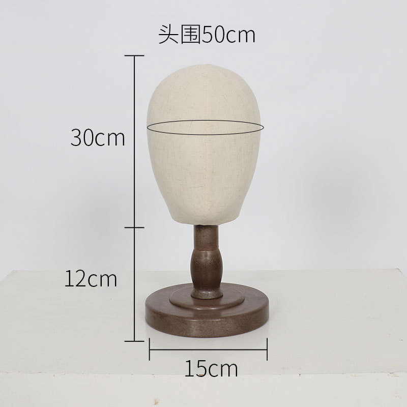 Maniquí de Cabeza para Sombreros y Pelucas de Plástico y Lino para Escaparate