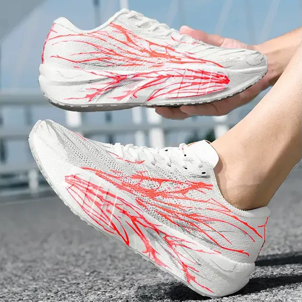 C202 6Th Generation Real Explosive Carbon Plate Mesh Running Shoes Men's Sports Training Shoes Rubber and Plastic Sole Ultra-Light Body Examination Shoes for Women