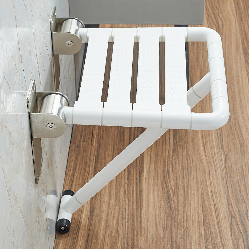 Nylon bathroom foldable bench wall shower room seat bathroom seat for the elderly and disabled