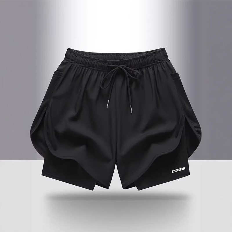 Summer Women's Two-Piece Style Five-Point Pants Yoga Running Quick-Dry Breathable Leggings Direct from Manufacturer Sports Shorts Summer Women's Two-Piece Style Five-Point Pants Yoga Running Quick-Dry Breathable Leggings Direct from Manufacturer Sports Shorts