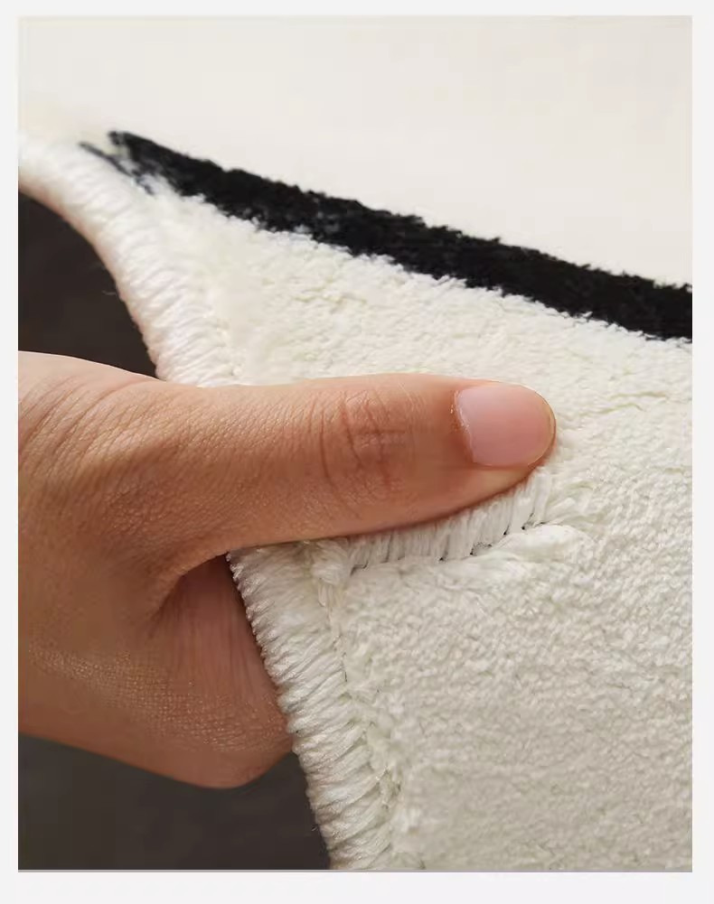 Cute Cartoon Totoro Imitation Cashmere Floor Mat, Living Room Sofa Coffee Table Floor Mat, Bedroom Bedside Mat, Non-Slip and Stain-Resistant Floor Mat