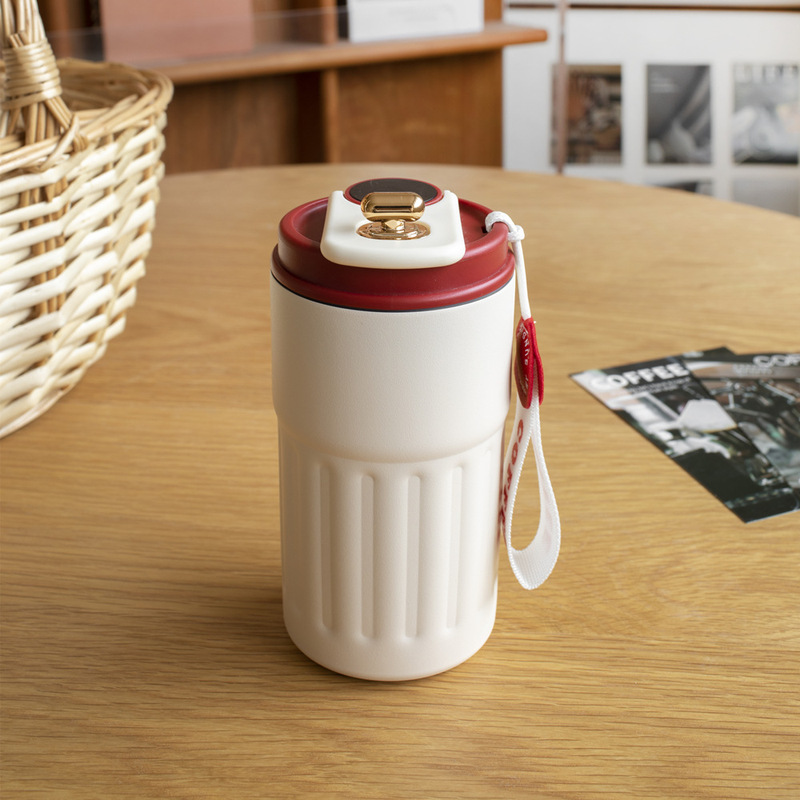 Coffee Thermos Cup, Temperature Display Gift, Insulated Water Cup, High-Looking Portable Tumbler, Simple New Stainless Steel Cup