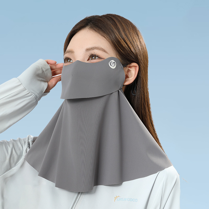 2025 máscara solar multifuncional para proteger la cara, protector de cuello, protector de ojos, máscara de esquina de ojos de hielo transpirable, máscara delgada
