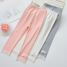 女底打底裤春秋厚款精棉宝宝外穿长裤洋气儿童透气女孩可爱裤子潮