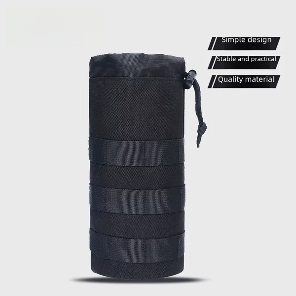Wholesale Camouflage Tactical Portable Cup Holder Sports Outdoor Bag Drawstring Mesh Bag Can Hold Large Water Bottle Molle Hanging Bag