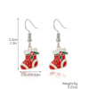 Christmas earrings, set, small bell, European style, with snowflakes