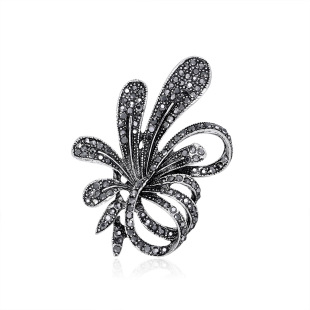 Wholesale Fashion Bow Alloy Inlaid White Rhinestone Brooch Nihaojewelry display picture 12