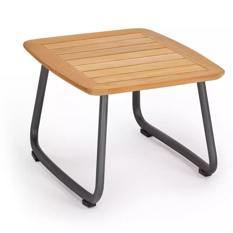 Casual nórdico al aire libre sofá al aire libre de caña de madera sólida villa jardín balcón impermeable de caña de madera de teca combinación de muebles