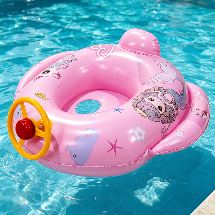 Anillo de natación infláble para niños pequeños barcos de agua para bebés embarcaciones de agua engrosado PVC asiento de niños PVC ecológico image 21
