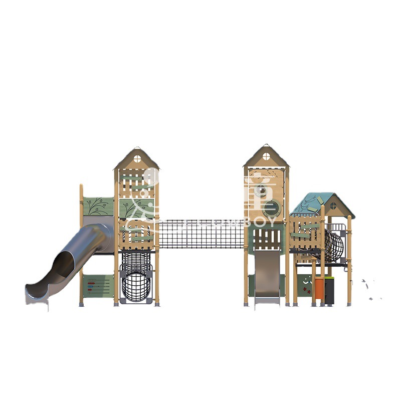 Jardín de Infantes de acero inoxidable sin alimentación equipo de diapositivas Parque niños pequeños diapositivas al aire libre instalaciones de diapositivas combinación
