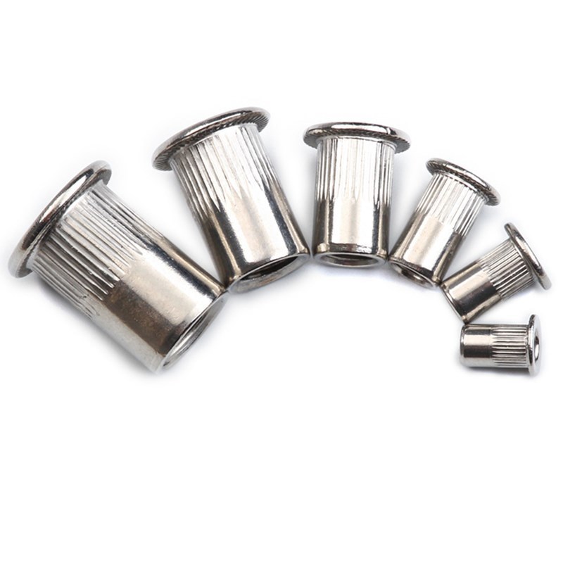 150pcs box stainless steel rivet nut M3-M8 combination flat-headed vertical pull riveting nut combination