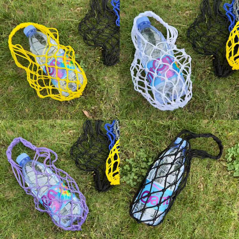 Cross-Border Water Bottle Mesh Bag Cup Cover, Hand-Woven Outdoor Leisure Hand-Held Water Bottle Mesh Bag, Retro Trendy Cup Cover Cross-Border Water Bottle Mesh Bag Cup Cover, Hand-Woven Outdoor Leisure Hand-Held Water Bottle Mesh Bag, Retro Trendy Cup Cover