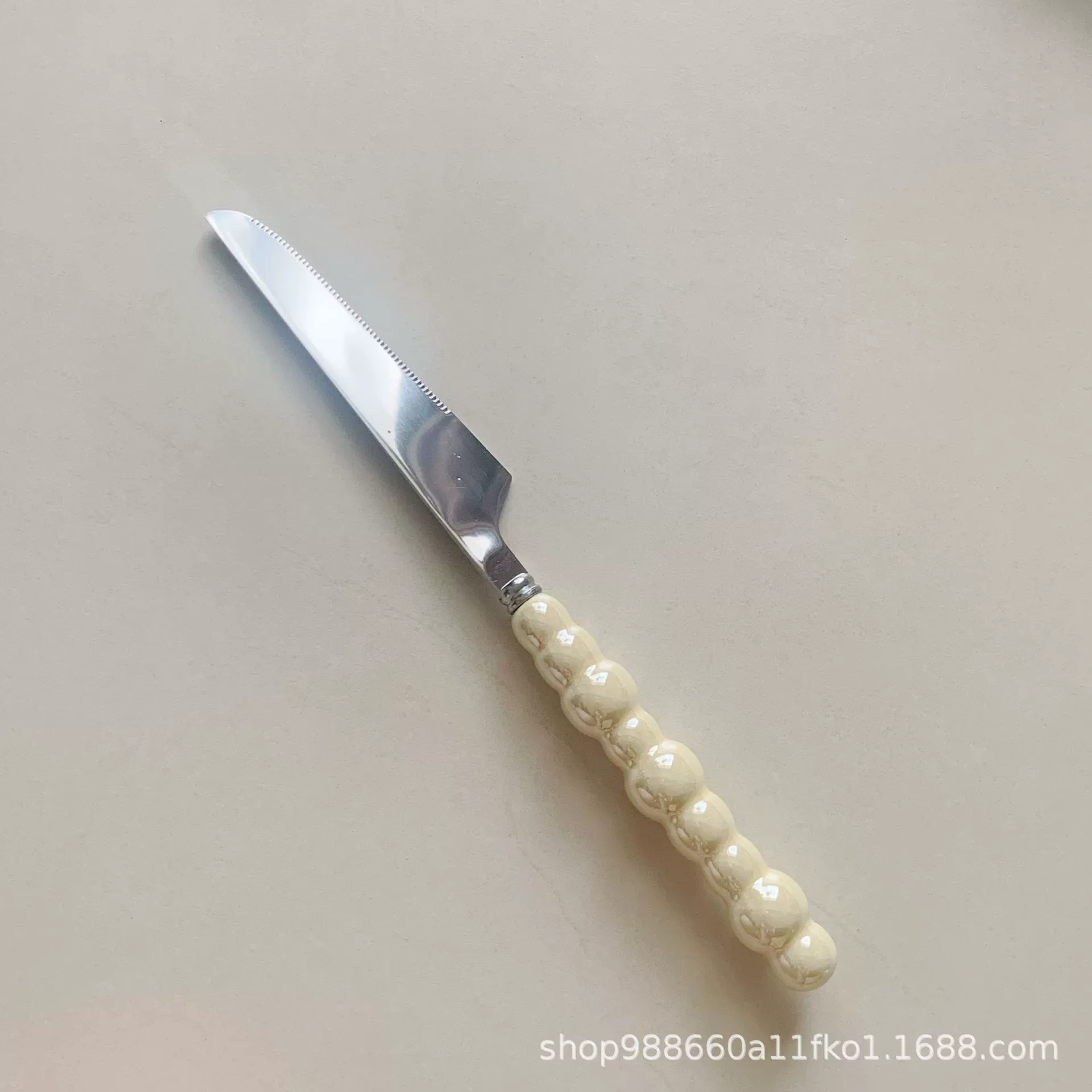 Ceramic tableware pearl stainless steel, set, spoon, fork, light luxury style, home decor