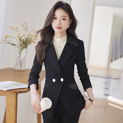 Spring and Autumn Business Suit Women's Suit Jacket Women's New Small Temperament Suit Formal Western Style Hotel Work Clothes